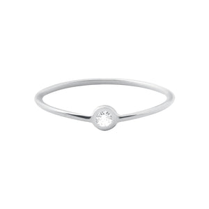 Gigi Clozeau - Bague Dot, diamant, or blanc, T 53