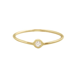 Gigi Clozeau - Bague Dot, diamant, or jaune, T 50