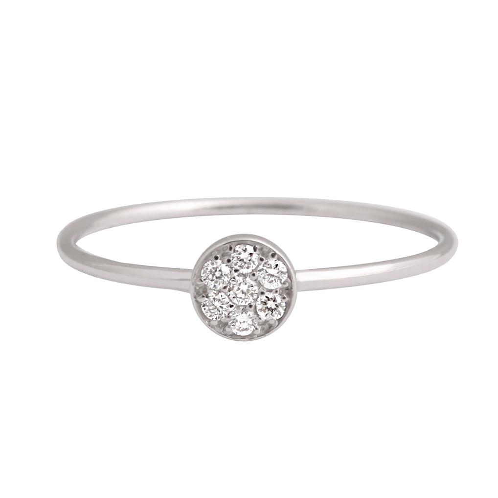 Gigi Clozeau - Bague Puce, diamants, or blanc, T 50