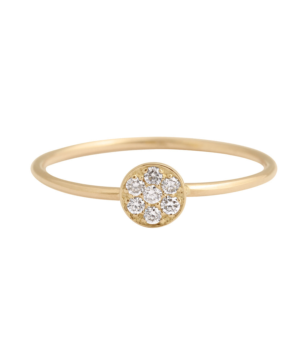 Gigi Clozeau - Bague Puce, diamants, or jaune, T 50