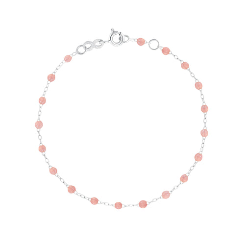 Gigi Clozeau - Bracelet blush Classique Gigi, or blanc, 24 cm