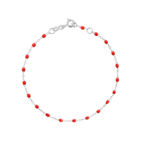 Gigi Clozeau - Bracelet coquelicot Classique Gigi, or blanc, 24 cm