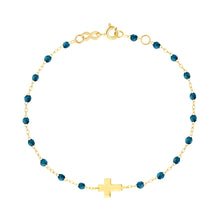 Gigi Clozeau - Bracelet jungle Croix , or jaune, 17 cm