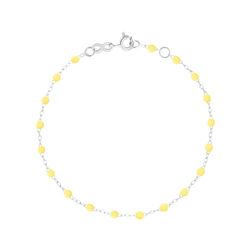 Gigi Clozeau - Bracelet mimosa Classique Gigi, or blanc, 15 cm