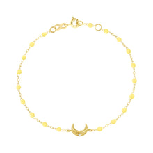 Gigi Clozeau - Bracelet mimosa Lune, diamant, or jaune, 17 cm