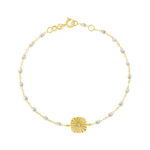 Gigi Clozeau - Bracelet opale Miss Lumière diamant, or jaune, 17 cm