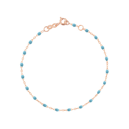 Gigi Clozeau - Bracelet turquoise Classique Gigi, or rose, 24 cm