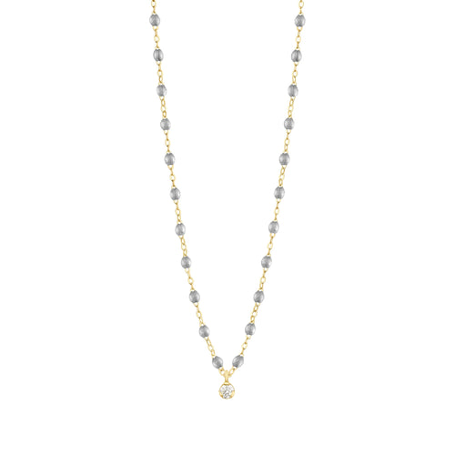 Gigi Clozeau - Collier argent Gigi Suprême, or jaune, 1 diamant, 42 cm