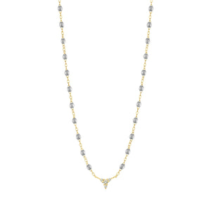 Gigi Clozeau - Collier argent petit Kosmos, diamants, or jaune, 42 cm