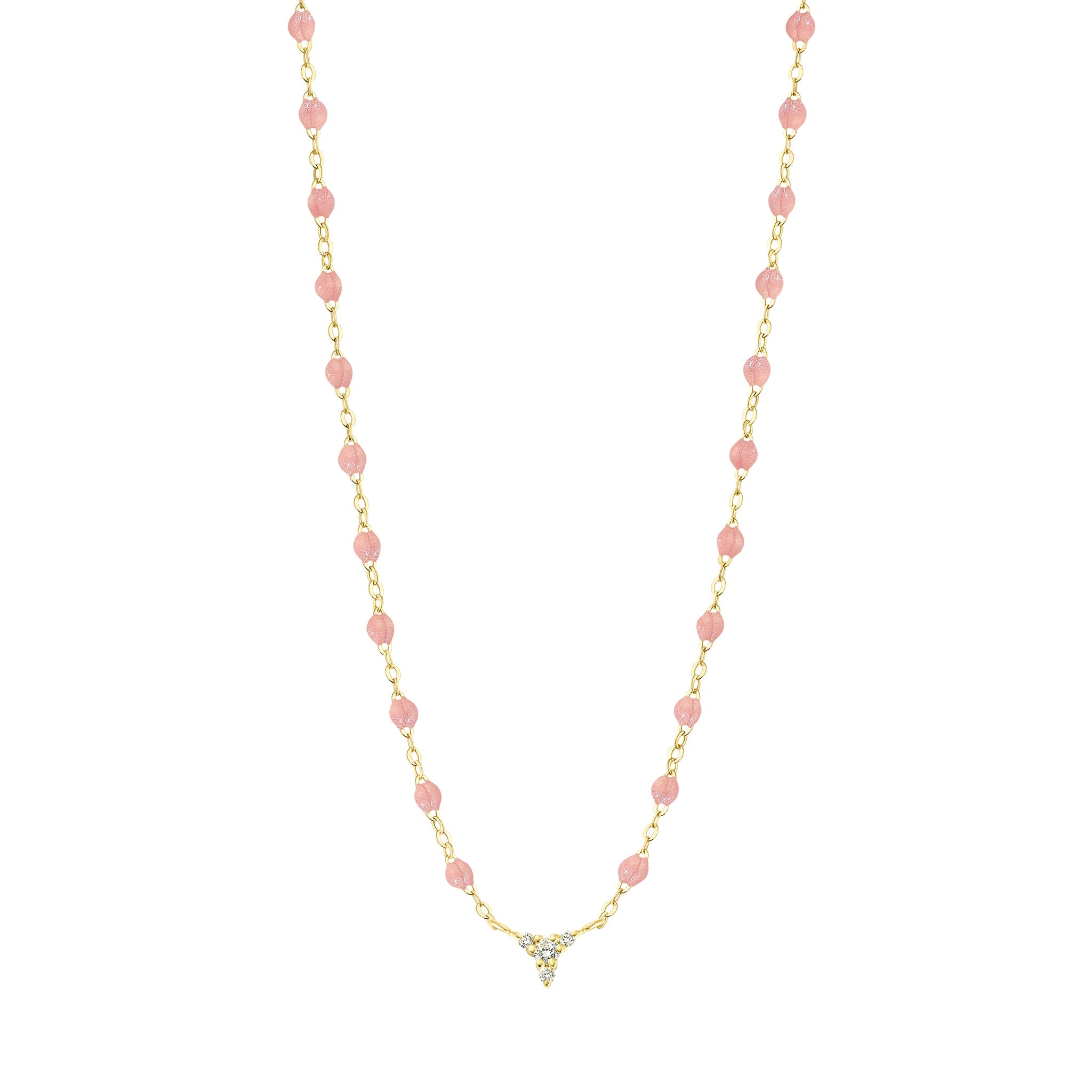 Gigi Clozeau - Collier blush petit Kosmos, diamants, or jaune, 42 cm