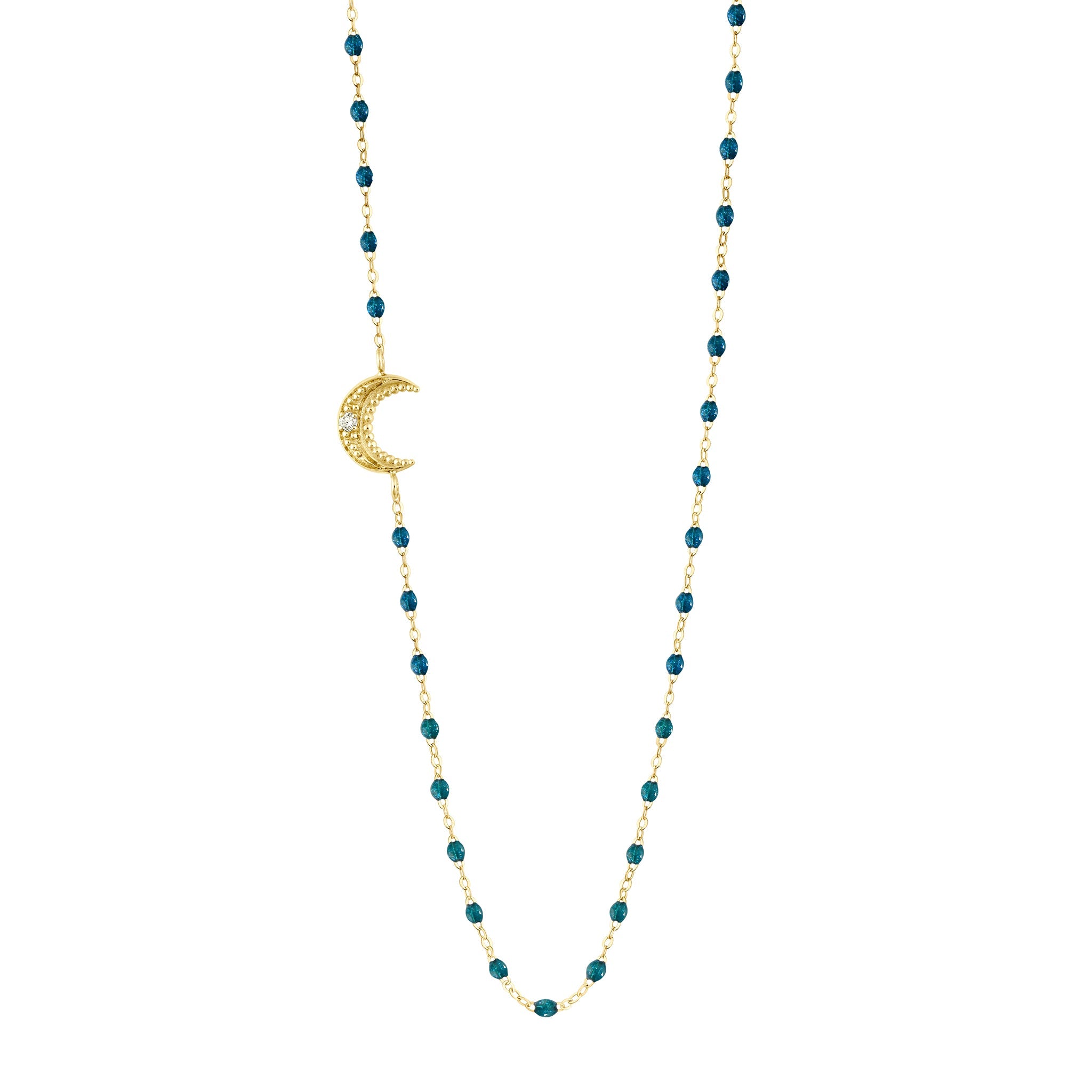 Gigi Clozeau - Collier jungle Lune, diamant, or jaune, 42 cm