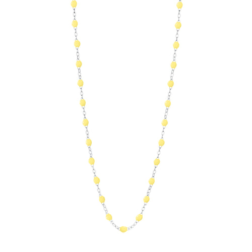 Gigi Clozeau - Collier mimosa Classique Gigi, or blanc, 42 cm