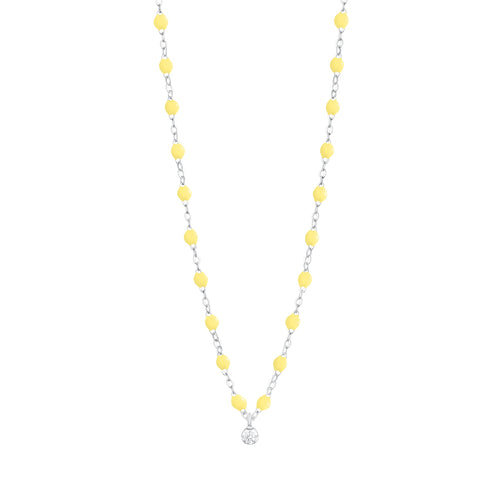 Gigi Clozeau - Collier mimosa Gigi Suprême, Diamant, or blanc, 42 cm