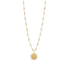 Gigi Clozeau - Collier opale Lucky Sun diamants, or jaune, 42 cm