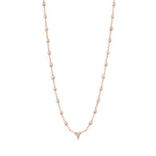 Gigi Clozeau - Collier opale petit Kosmos, diamants, or rose, 42 cm