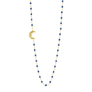 Gigi Clozeau - Collier prusse Lune, diamant, or jaune, 42 cm