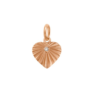 Gigi Clozeau - Pendentif Cœur Lumière, diamant, or rose