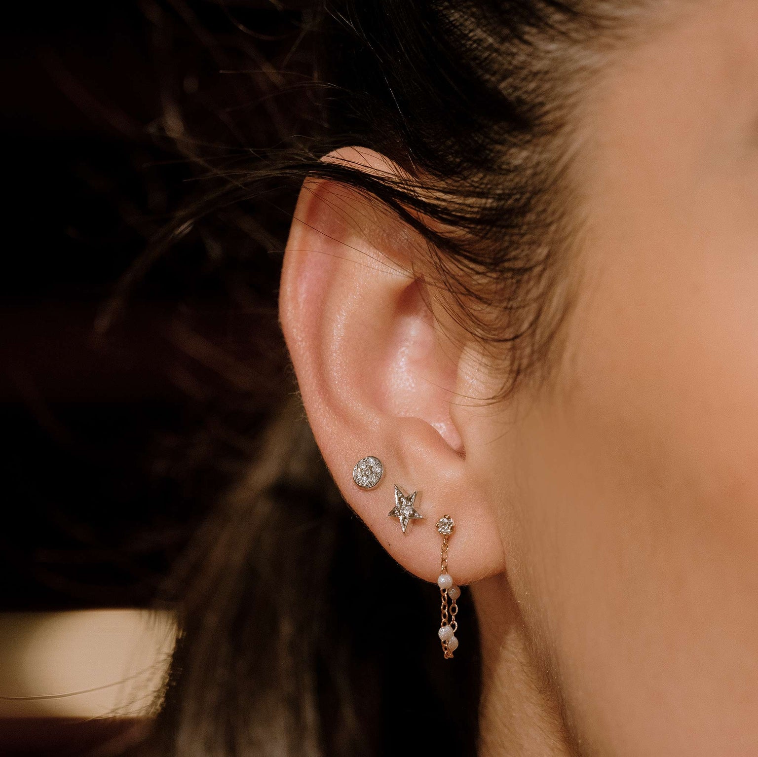 Boucles d'oreilles diamant - Boucles d'oreilles puces