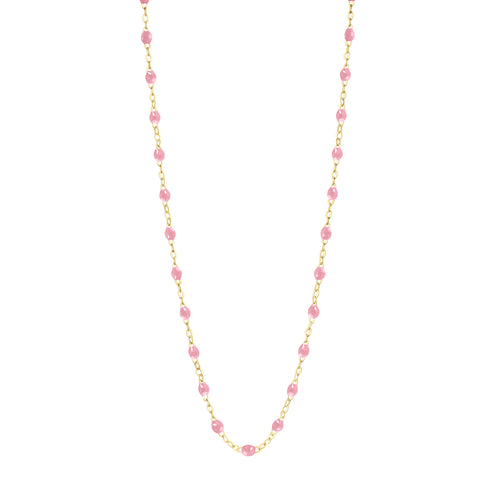 Gigi Clozeau - Collier fuchsia Classique Gigi, or jaune, 45 cm