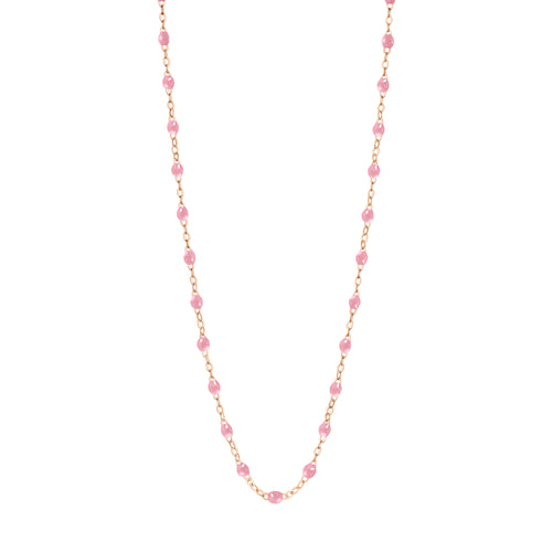 Gigi Clozeau - Collier fuchsia Classique Gigi, or rose, 50 cm