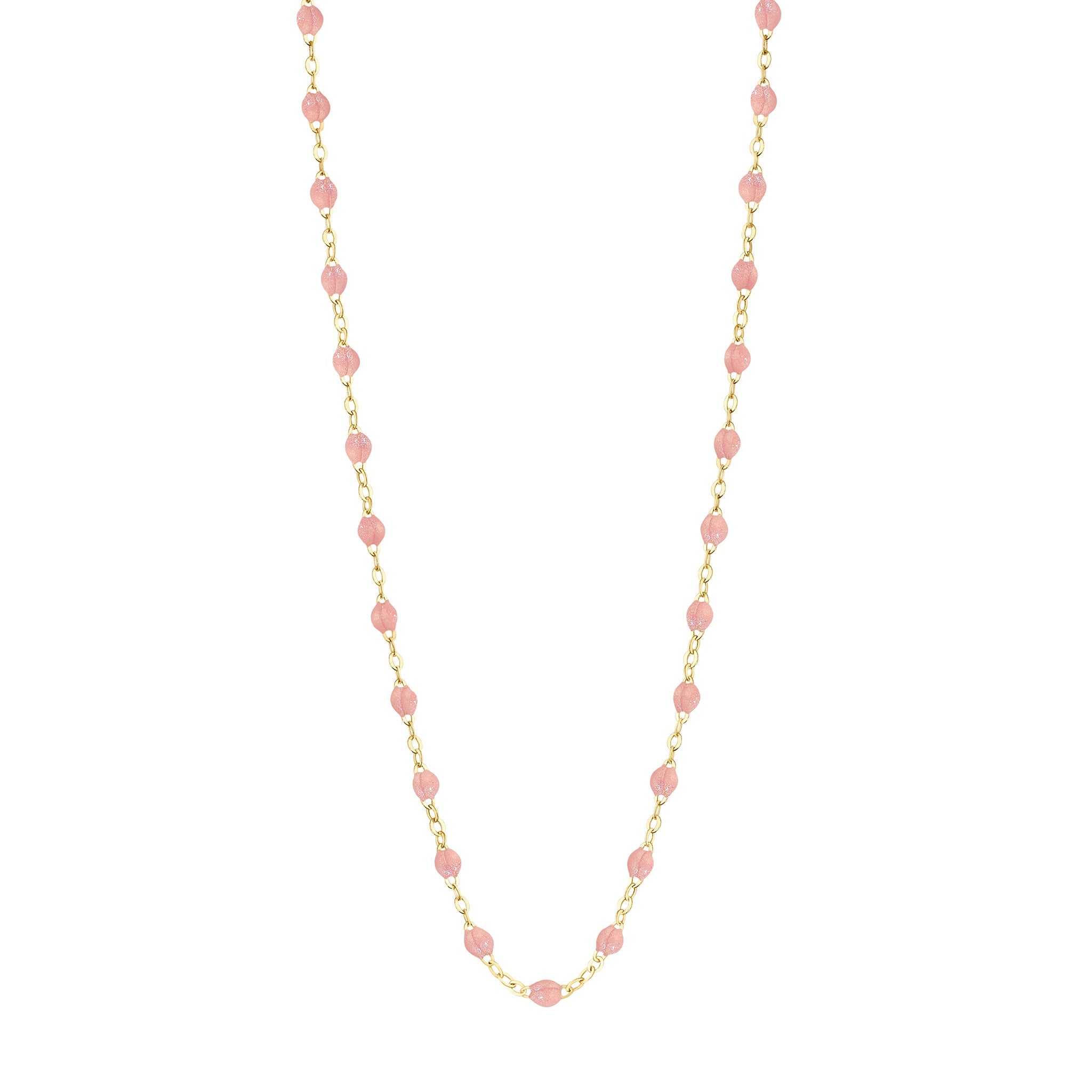 Classic Gigi Blush necklace, Yellow Gold, 42 cm